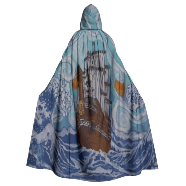 Pirate Ship All-Over Print Unisex Hooded Cloak - Image 2