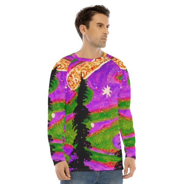 Auroras All-Over Print Men's Long Sleeve T-shirt With Raglan Sleeve - Image 2