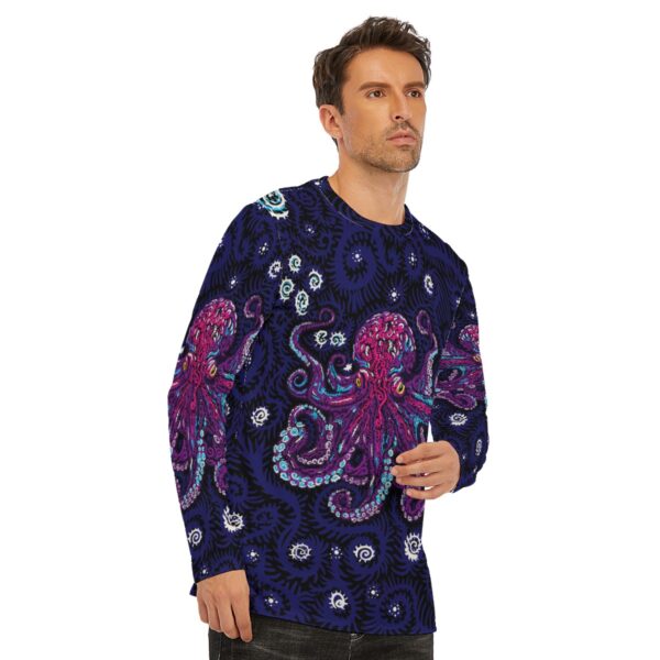 Psy Octopus All-Over Print Long Sleeve T-Shirt | 190GSM Cotton - Image 2