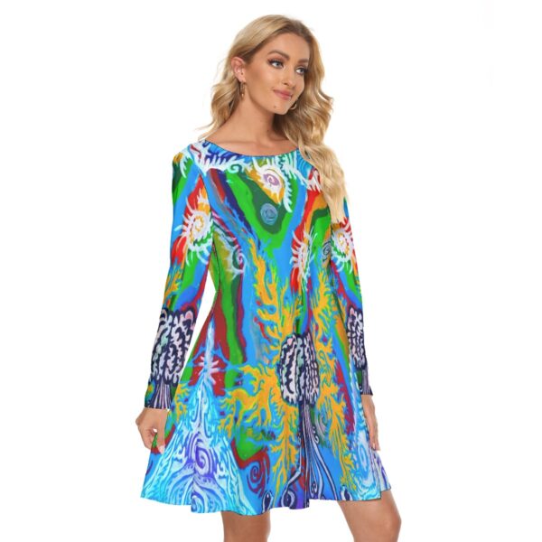 Mind Manifesting All-Over Print Women's Crew Neck Dress - Image 2