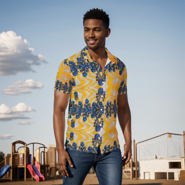 Mirrored Mushrooms All-Over Print Men's Shirt - Image 2