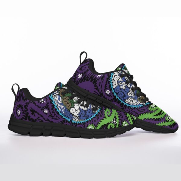 Psychedelic earth All-Over Print Men's Sports Shoes With Black Sole