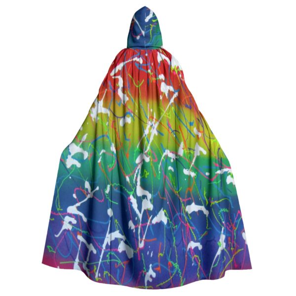 Splatter art All-Over Print Unisex Hooded Cloak - Image 2