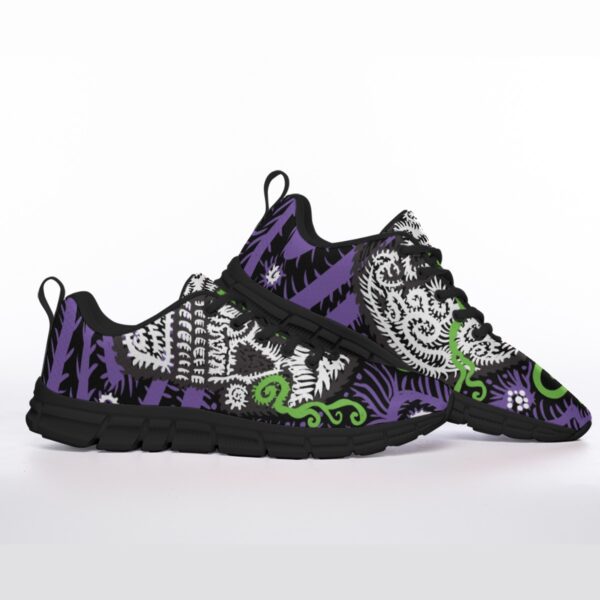 Psychedelic skull All-Over Print Men's Sports Shoes With Black Sole