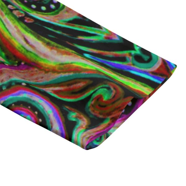 Rainbow Swirls All-Over Print Men's Casual Flat Lapel Collar Blazer | 245GSM Cotton - Image 4