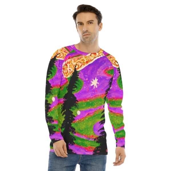 Auroras All-Over Print Men's Long Sleeve T-shirt With Raglan Sleeve