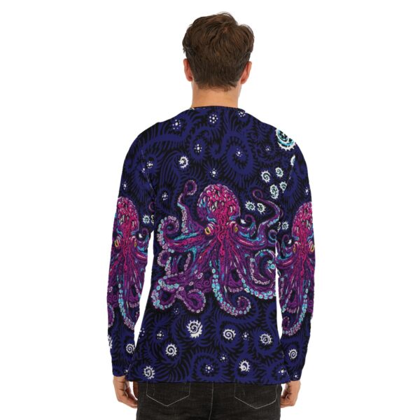 Psy Octopus All-Over Print Long Sleeve T-Shirt | 190GSM Cotton - Image 4