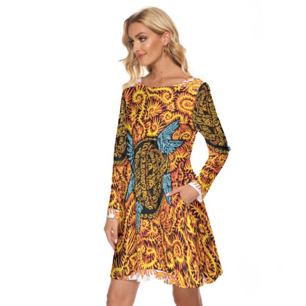 Biblically accurate Psychedelics All-Over Print Women's Crew Neck Dress - Image 3