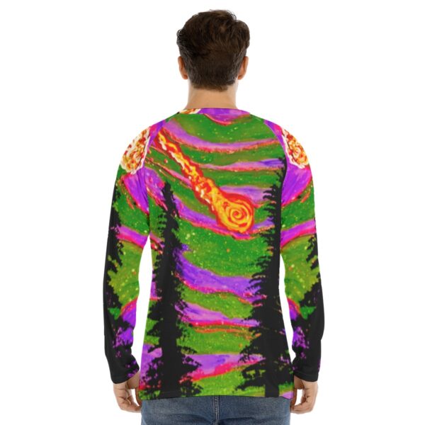 Auroras All-Over Print Men's Long Sleeve T-shirt With Raglan Sleeve - Image 4