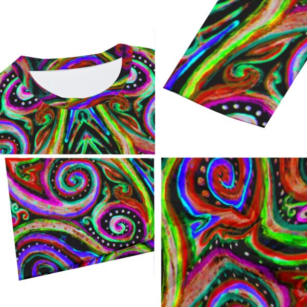 Rainbow Swirls All-Over Print Long Sleeve T-Shirt | 190GSM Cotton - Image 7