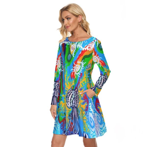 Mind Manifesting All-Over Print Women's Crew Neck Dress - Image 3