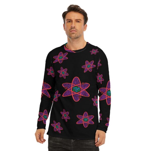 Swirly Atoms All-Over Print Long Sleeve T-Shirt | 190GSM Cotton