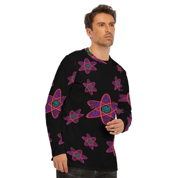 Swirly Atoms All-Over Print Long Sleeve T-Shirt | 190GSM Cotton - Image 2