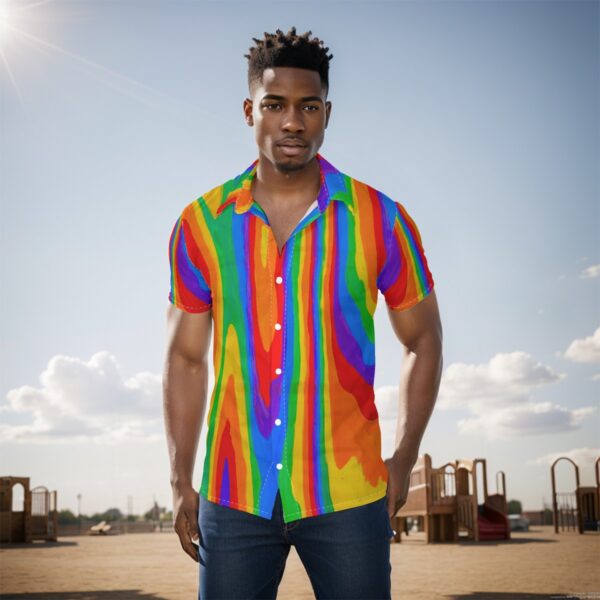 Heat Rainbow All-Over Print Men's Shirt