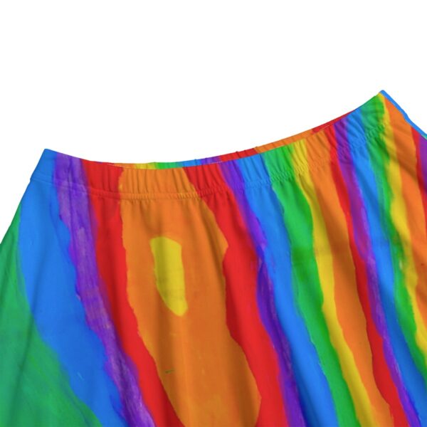 heat rainbow All-Over Print Women's Long Maxi Skirt With Pockets - Image 3