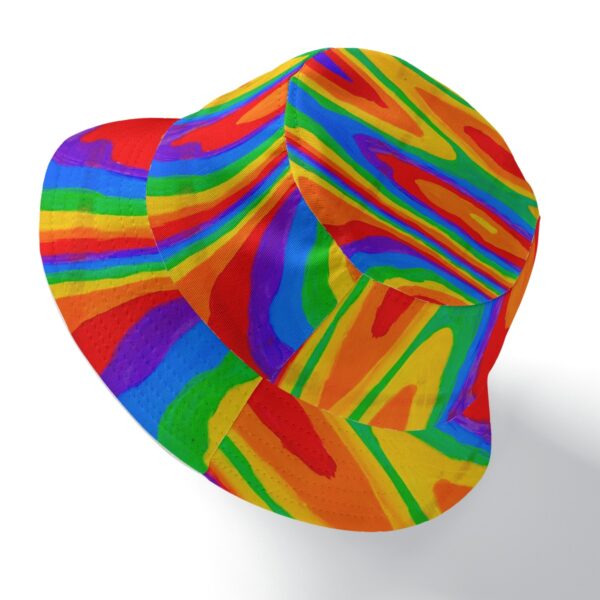 Heat rainbow double-Side Printing Bucket Hat - Image 3