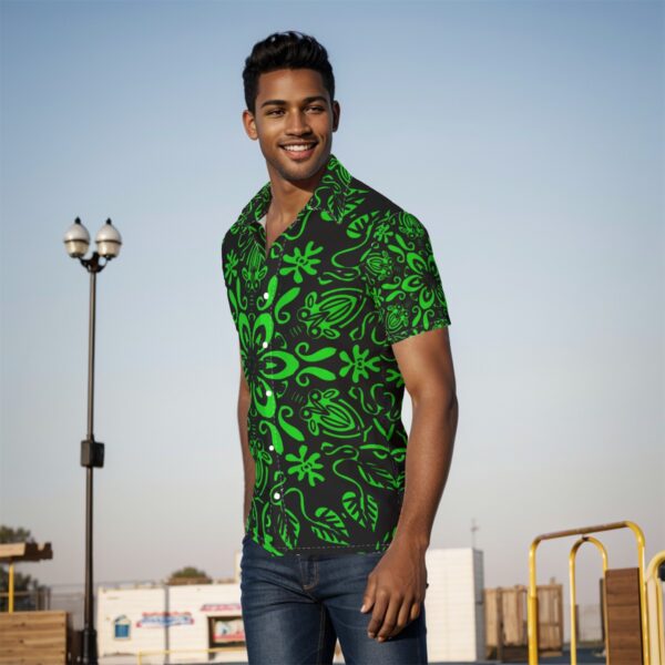 Psychedelic Clovers All-Over Print Men's Shirt - Image 3