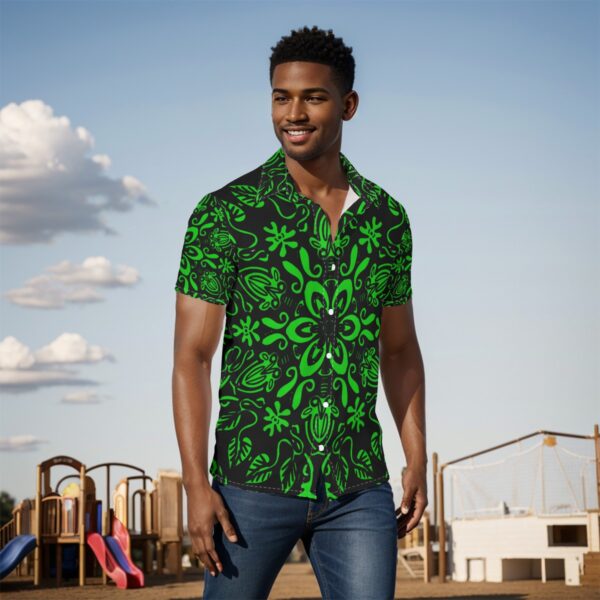 Psychedelic Clovers All-Over Print Men's Shirt - Image 2